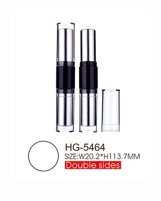2 In 1 Empty Lipstick Tubes Double Sides 12.1mm 12.7mm Inner Cup Lipbalm Packaging