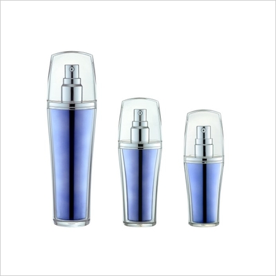 Oval Serum Cosmetic Lotion Bottle 30ml 60ml 100ml Skin Care Bottles With Clear Pump Cap