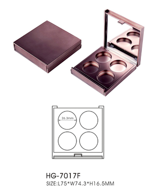 4 Colors Square Empty Eyeshadow Cases Recyclable Makeup Eyeshadow Compact Case