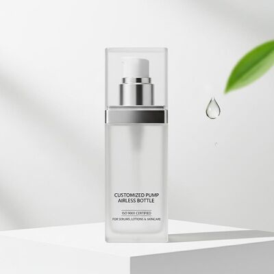 Customized Pump Cosmetic Airless Bottle Rectangle Style ISO9001 Certified for Serums Lotions and Skincare Packaging