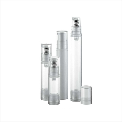 Slim Round 5ml 10ml 15ml cosmetic airless pump PP bottle for trial cream sample